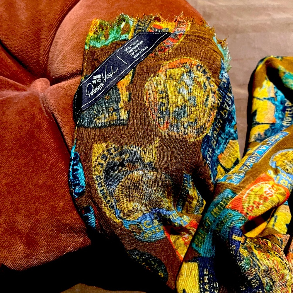 Patricia Nash Vintage Travel Sticker Scarf